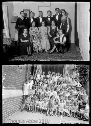 Party Goers and a School Group 1934(?)
